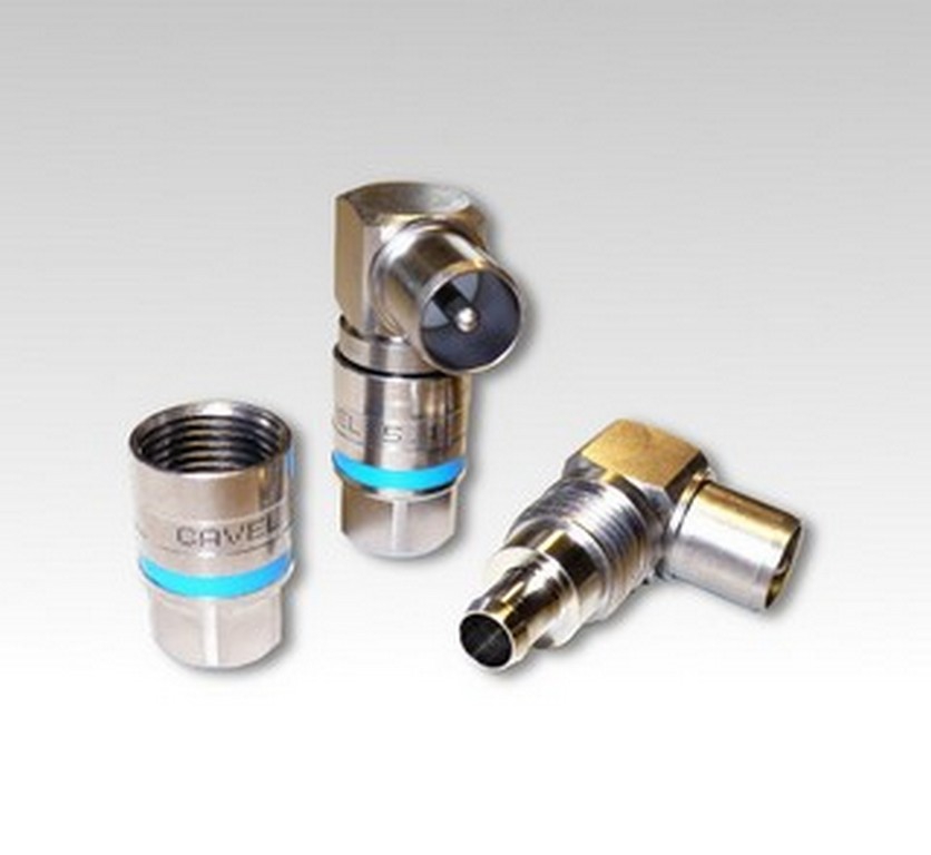CONNETTORE IEC FEMMINA A 90? SCHERMATO PER CAVO D.6,6MM