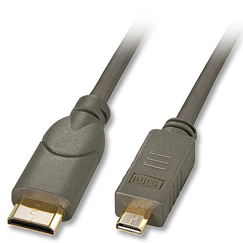 CAVO MINI HDMI/MICRO HDMI HIGH SPEED L.1,5MT NERO