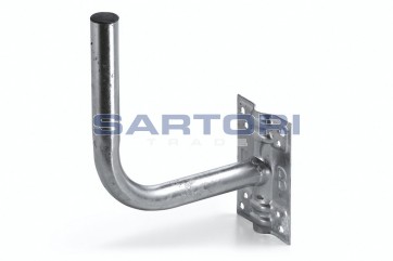 SUPPORTO A "L" LEGGERO IN TUBO TONDO - H.25CM
