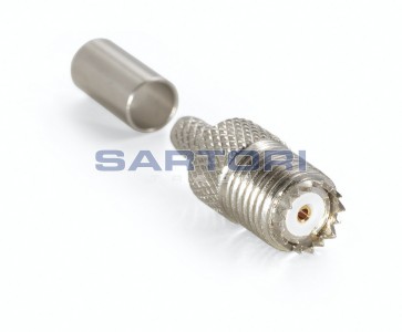 CONNETTORE COASSIALE MINI UHF FEMMINA A CRIMPARE 