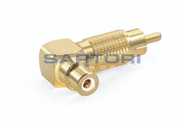 ADATTATORE COASSIALE RCA MASCHIO/RCA FEMMINA 90 
