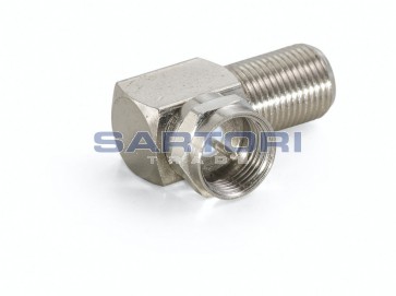 ADATTATORE COASSIALE F MASCHIO / F FEMMINA 90°