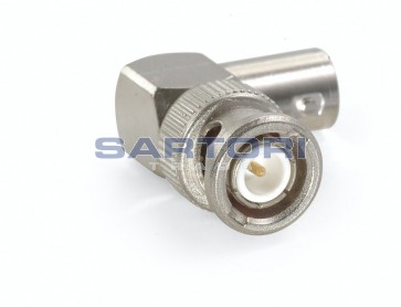 ADATTATORE COASSIALE BNC MASCHIO - BNC FEMMINA 90°
