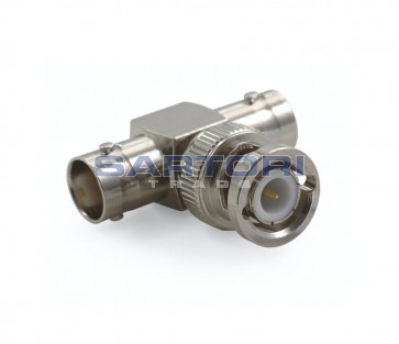 ADATTATORE COASSIALE BNC FEMMINA / BNC MASCHIO / BNC FEMMINA