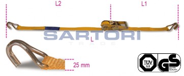 CINGHIA CON 2 GANCI E CRICCHETTO MAX 750KG 