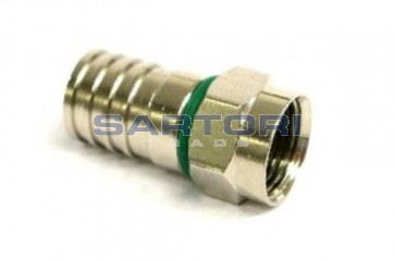 CONNETTORE F A CRIMPARE CON O-RING VERDE
