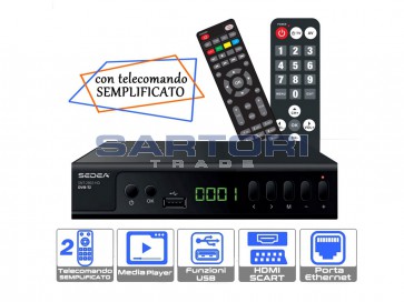 RICEVITORE DVB/T2 CON 2 TELECOMANDI