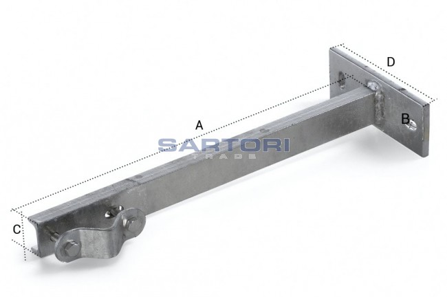 ZANCA TIPO EMILIA 100MM PER PALI ANTENNE D.40-60MM - Foto 6