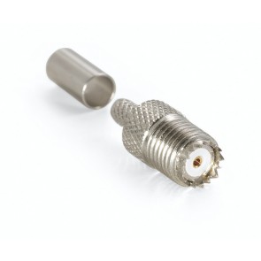 CONNETTORE COASSIALE MINI UHF FEMMINA A CRIMPARE 