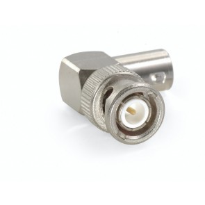 ADATTATORE COASSIALE BNC MASCHIO - BNC FEMMINA 90°
