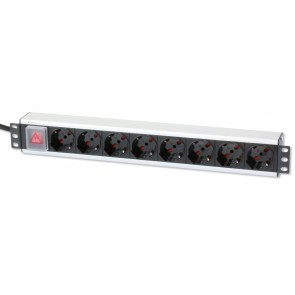 BARRA DI ALIMENTAZIONE PER RACK 19" A 8 POSIZIONI 