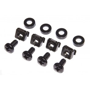 KIT VITI NERE + BUSSOLA PER ARMADI RACK 19" 