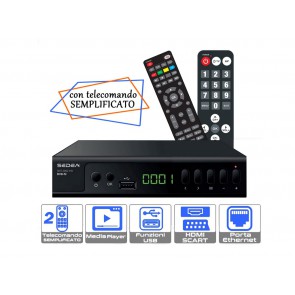 RICEVITORE DVB/T2 CON 2 TELECOMANDI