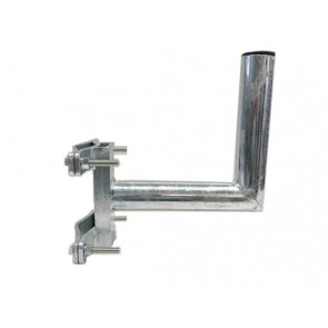 SUPPORTO A "L" PER PALO D.40-114MM CON 2 MORSETTI