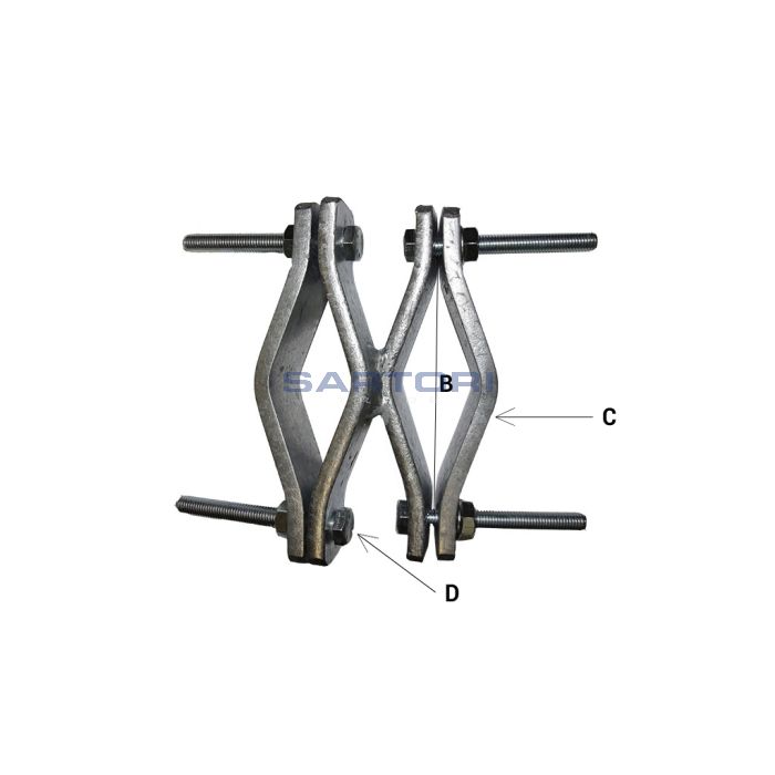 Cavallotto A 8 Fori - Distanza 6.5 Cm Tra I Pali, Modello Pesante Per Recinzioni - Foto 9
