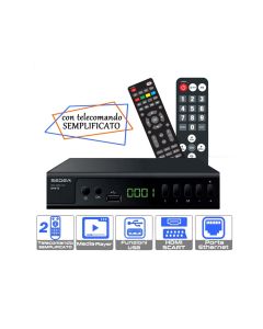 RICEVITORE DVB/T2 CON 2 TELECOMANDI